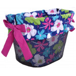 Vložka do košíka modrá s farebnými kvietkami